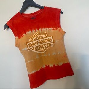 Vintage Harley Davidson Tie Dye Tank Top